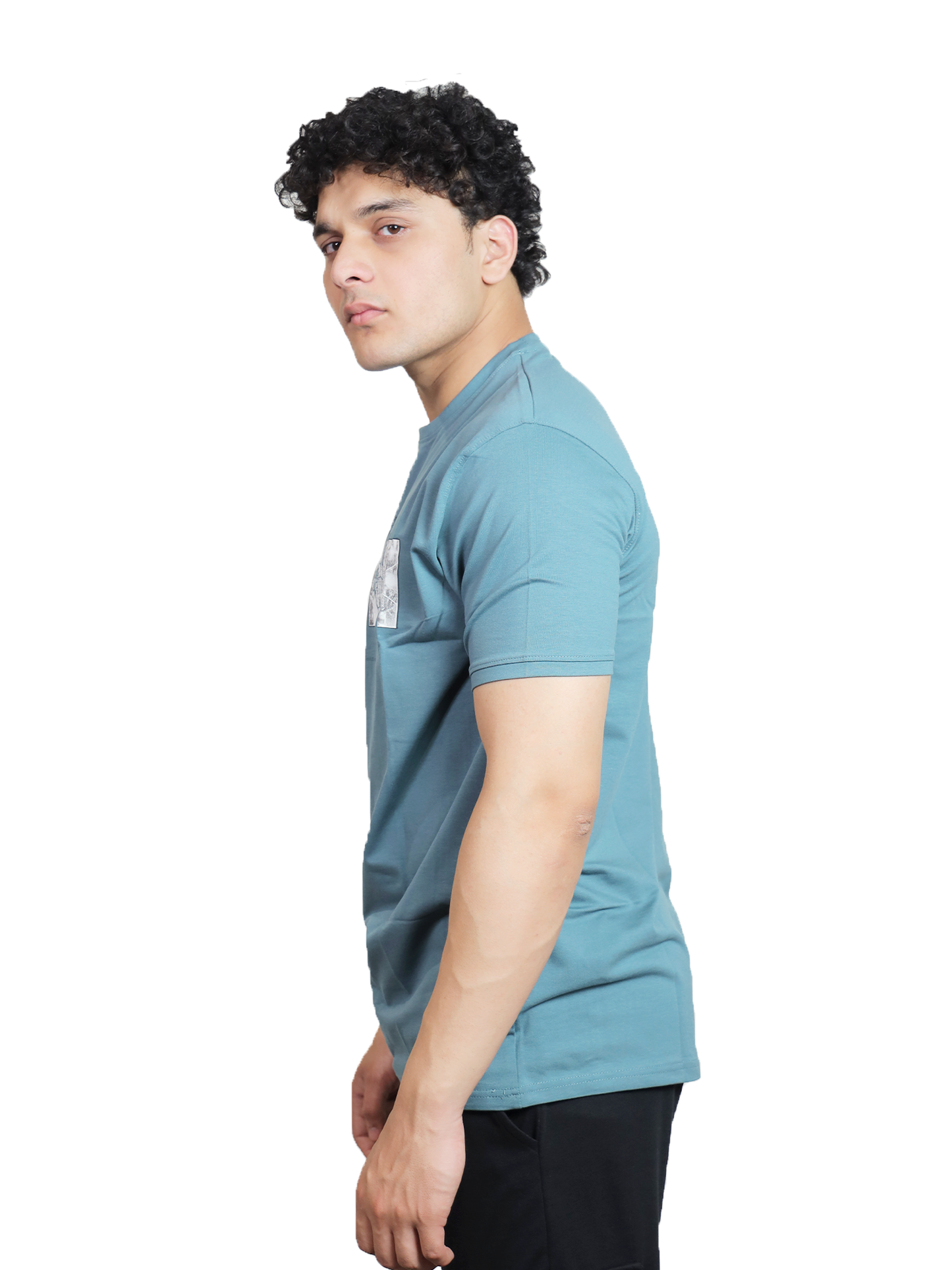 Turquoise Best Way Illustrated Graphic Tee