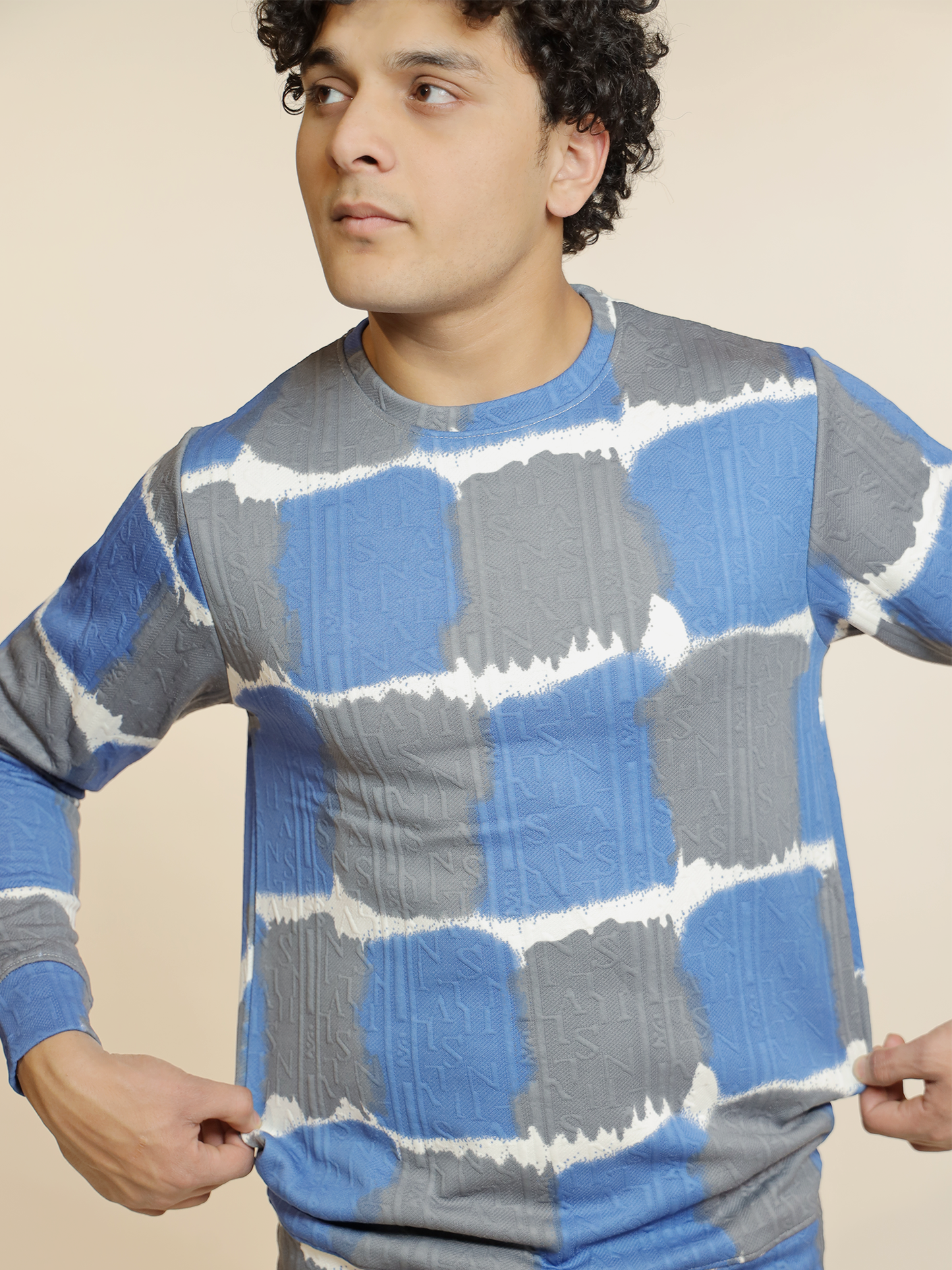 Electric Blue Wavy T-shirt