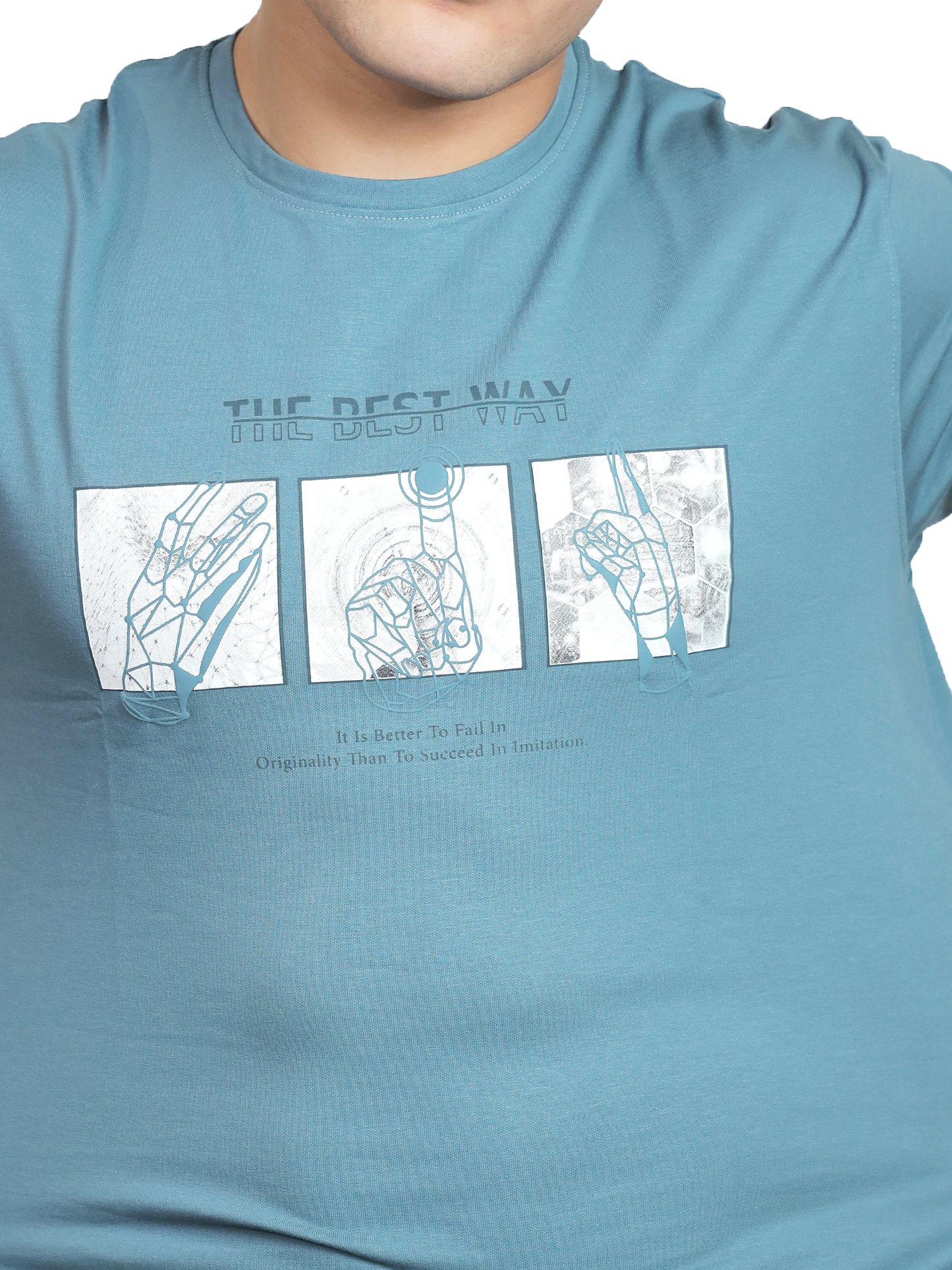 Turquoise Best Way Illustrated Graphic Tee