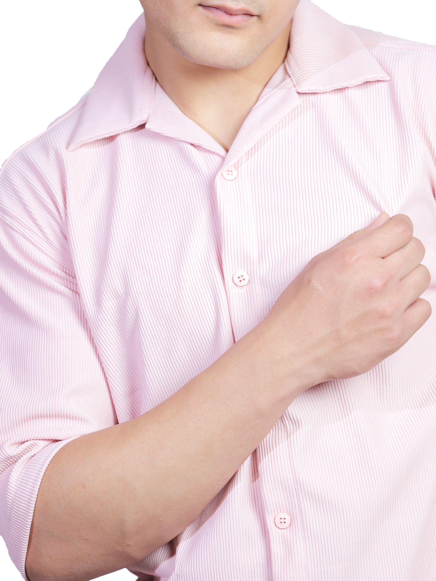 Blush Sunset Cuban Collar Oversized Shirt