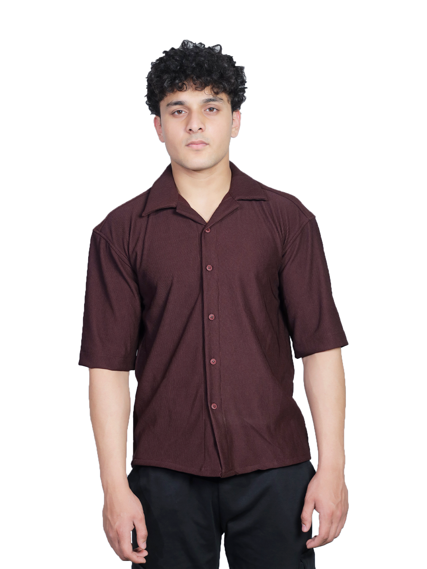 Crimson Heritage Cuban Collar Oversized Shirt