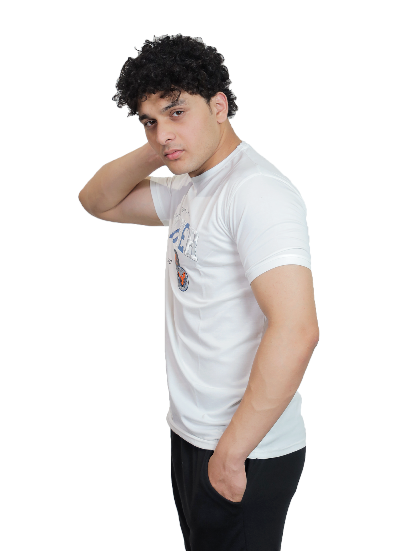 Pure White New Haven Collegiate Badge Graphic Tee
