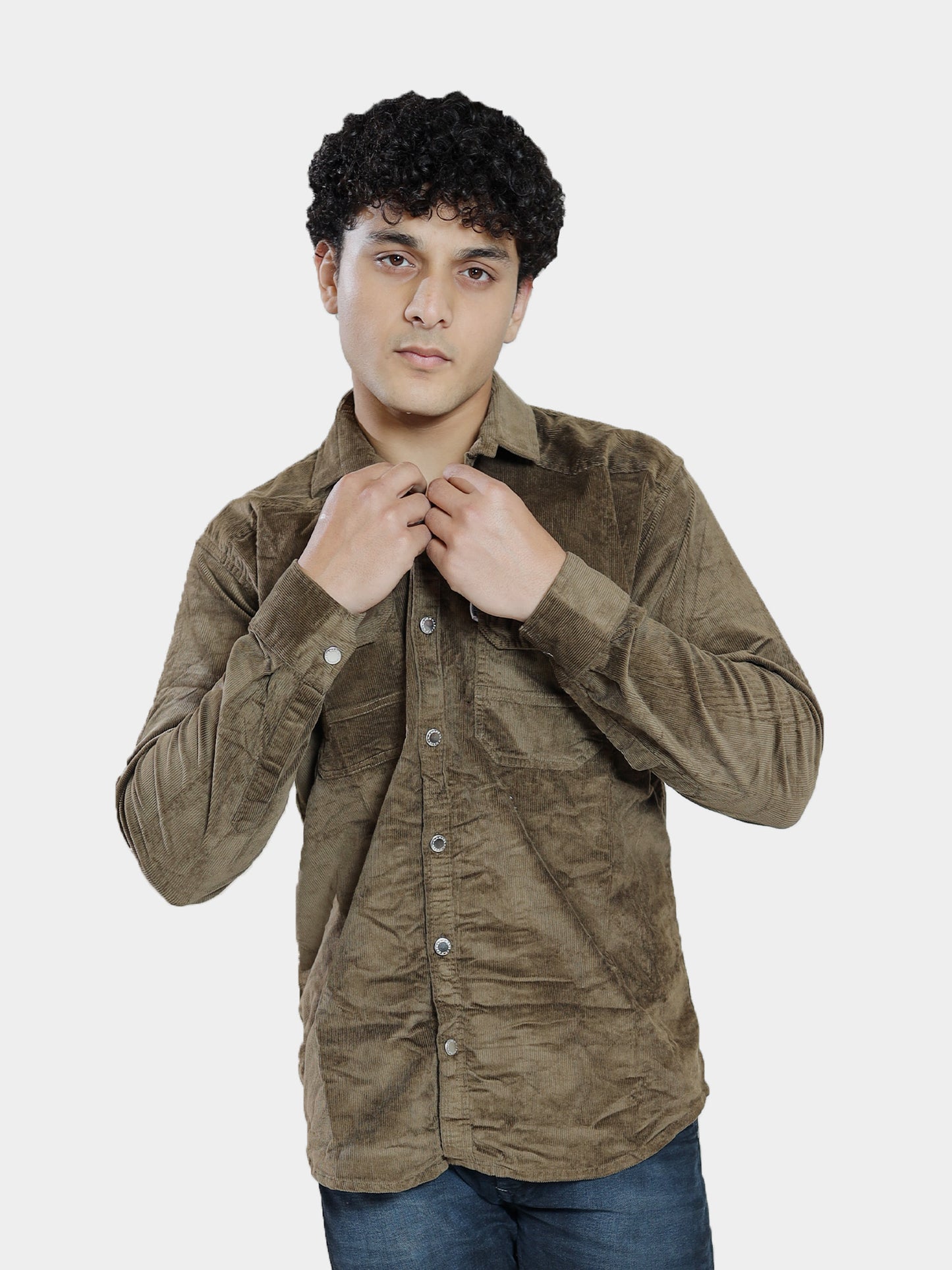 Woodland Brown Cord Shirt