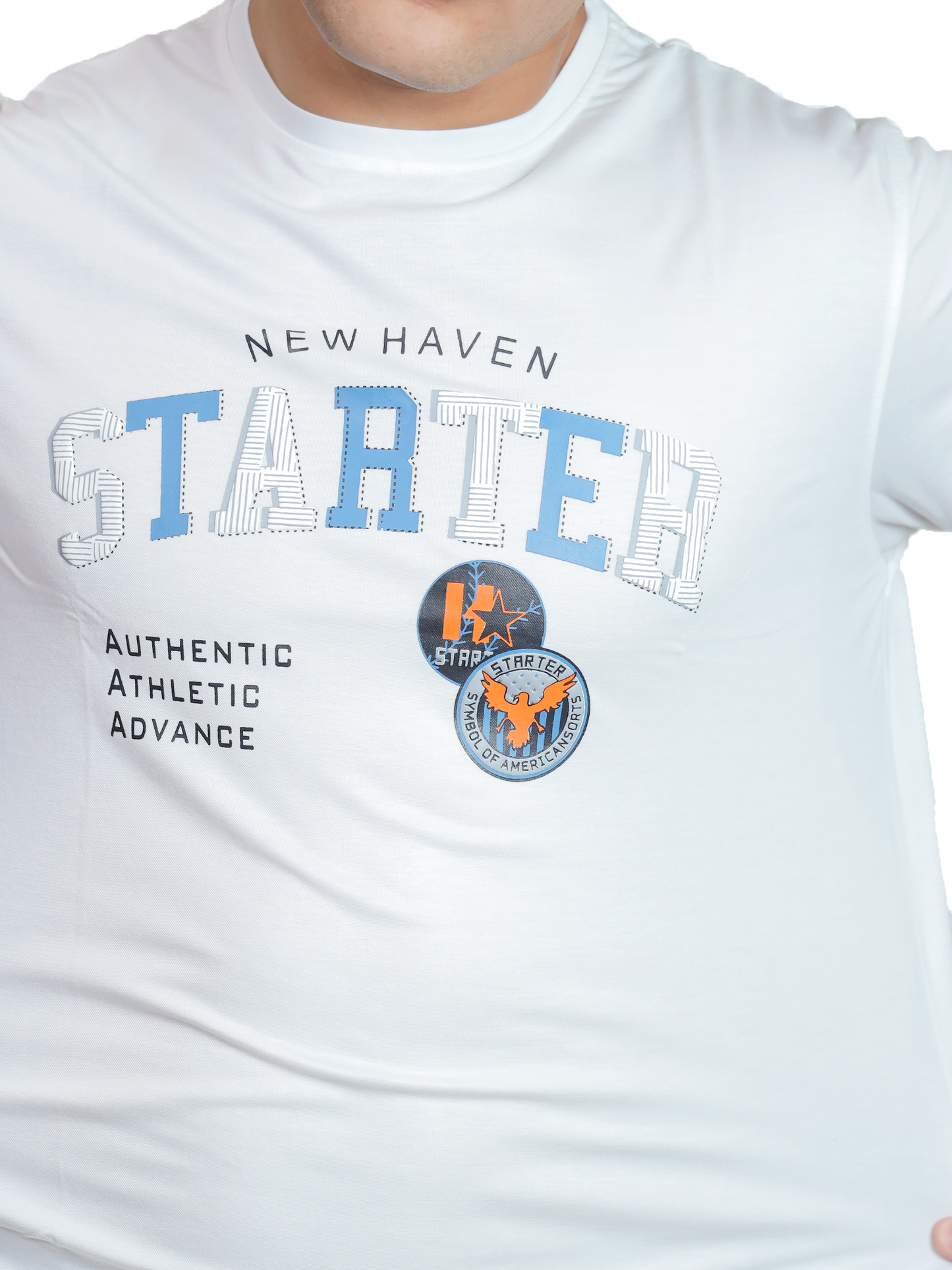 Pure White New Haven Collegiate Badge Graphic Tee