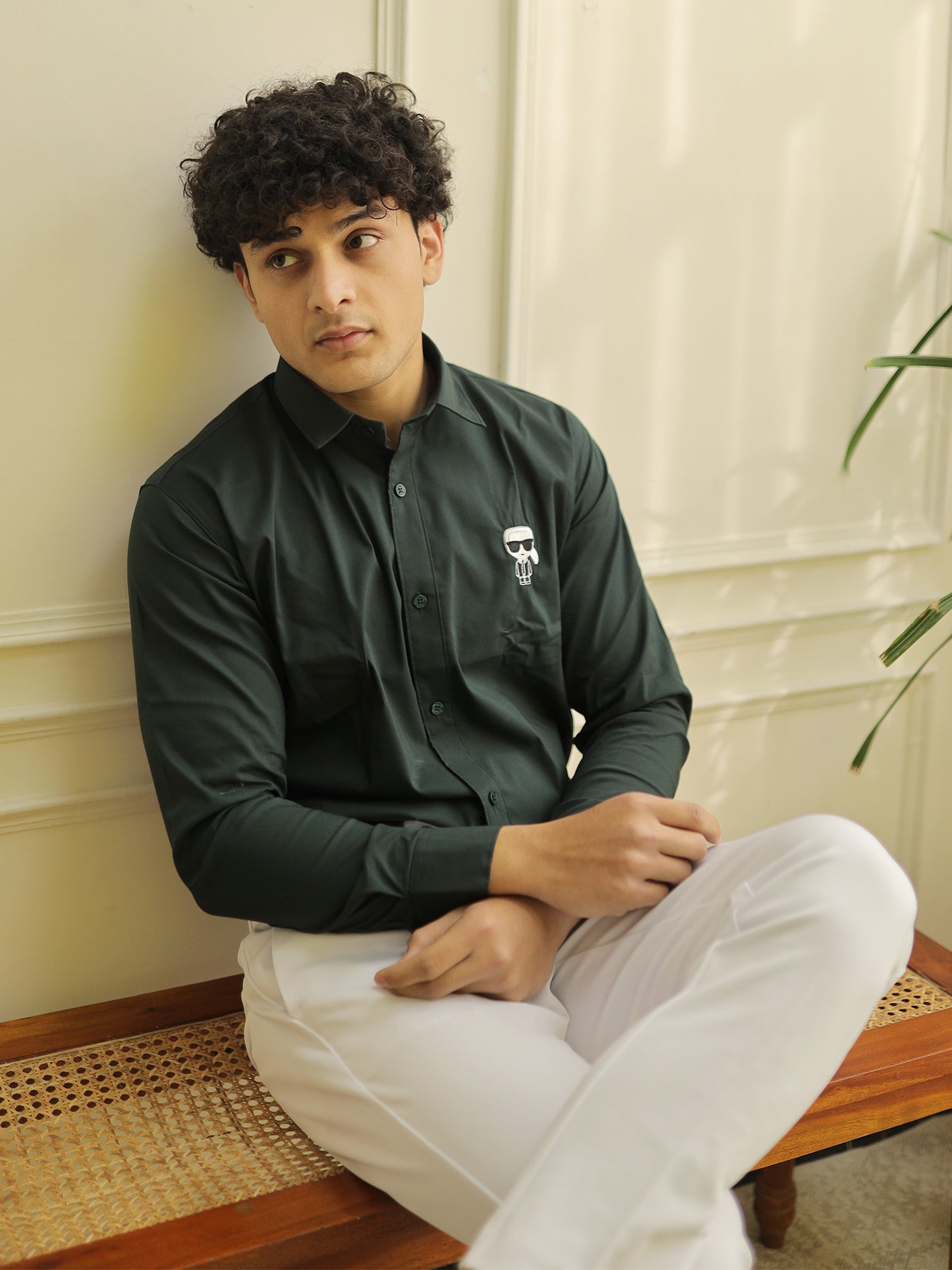 Olive Opulence Formal Shirt