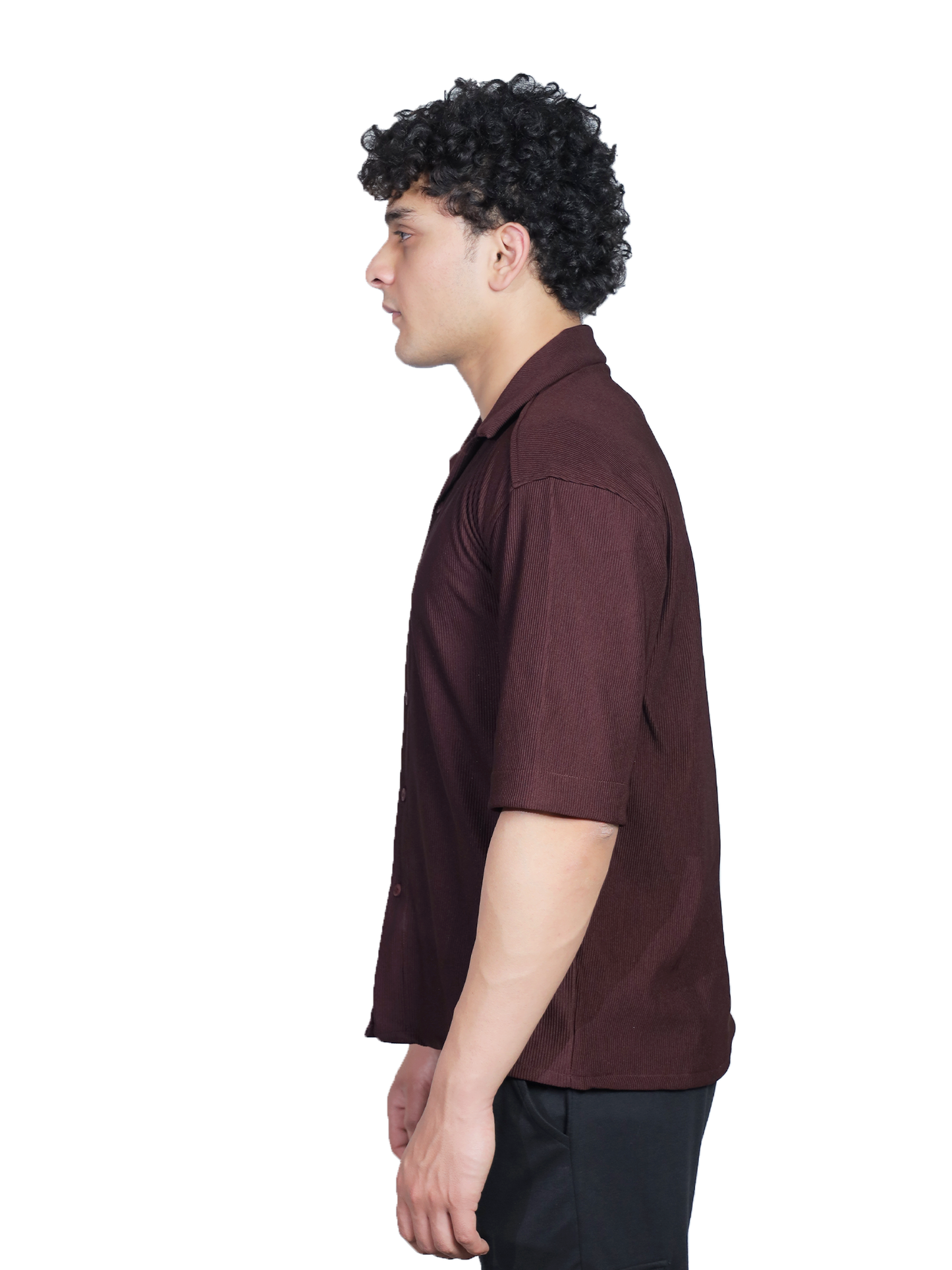 Crimson Heritage Cuban Collar Oversized Shirt
