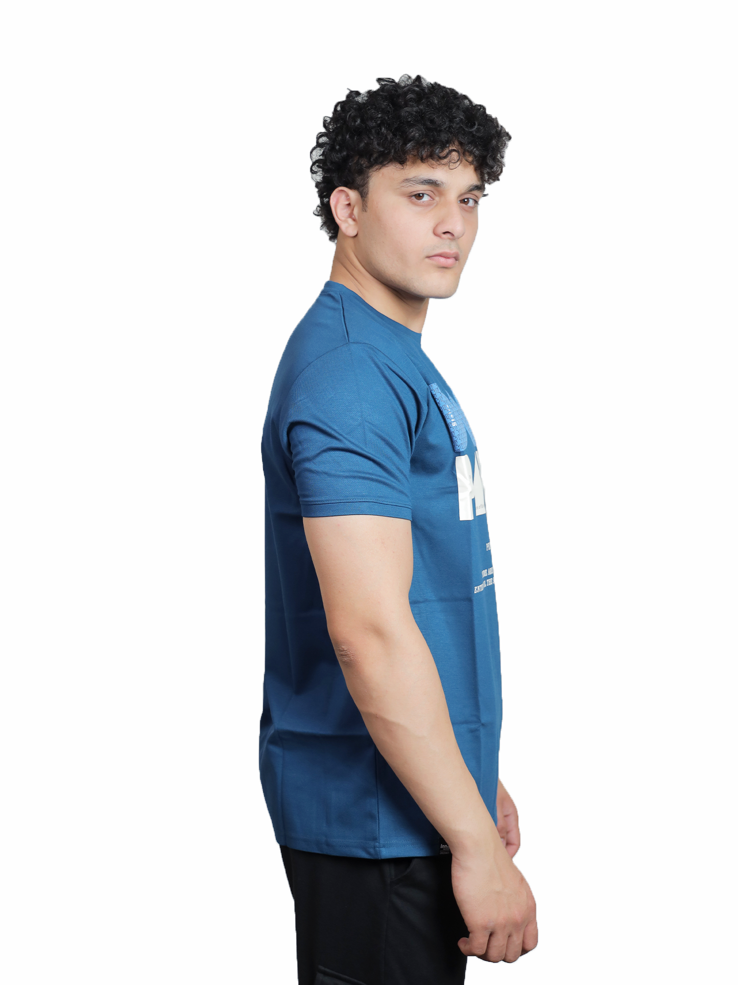 Ocean Blue Typography Warning Graphic Tee