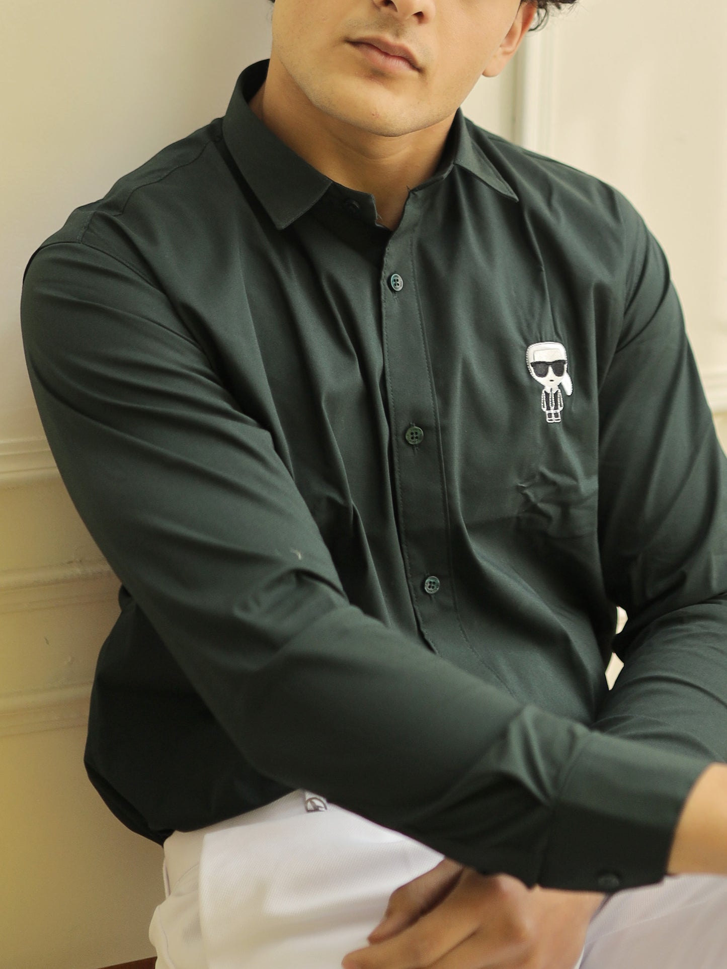 Olive Opulence Formal Shirt