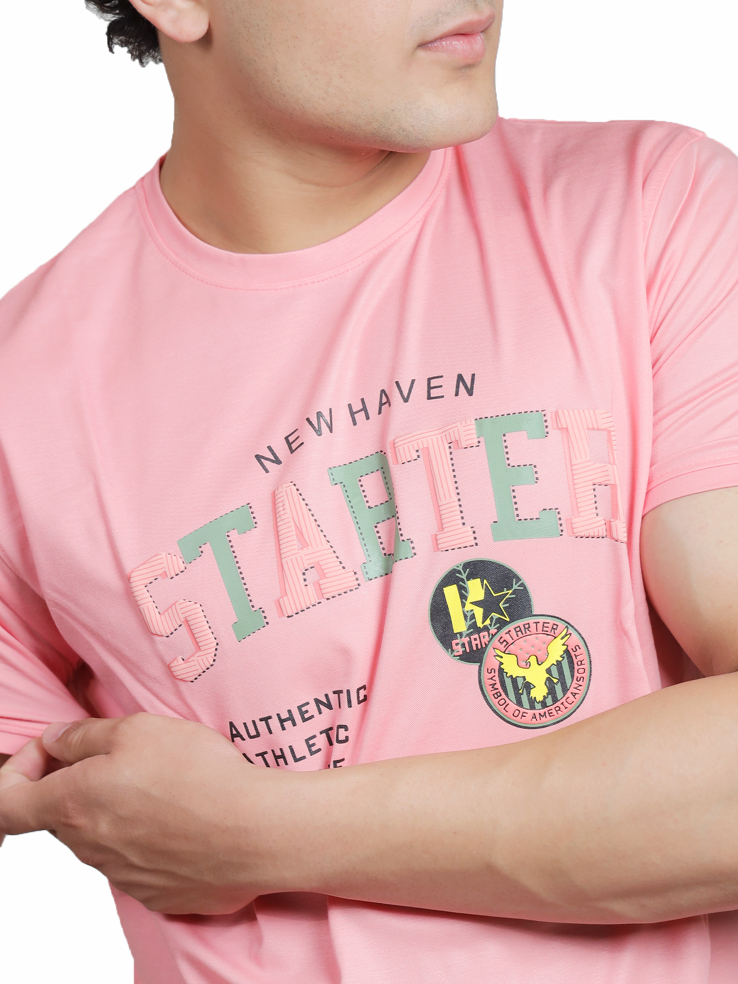 Blush Pink Varsity Heritage Emblem Graphic Tee