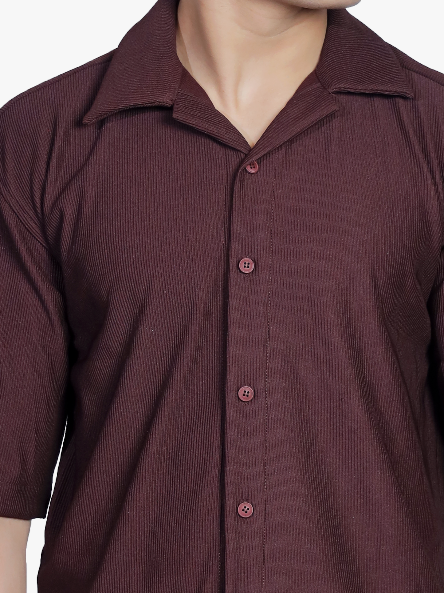 Crimson Heritage Cuban Collar Oversized Shirt