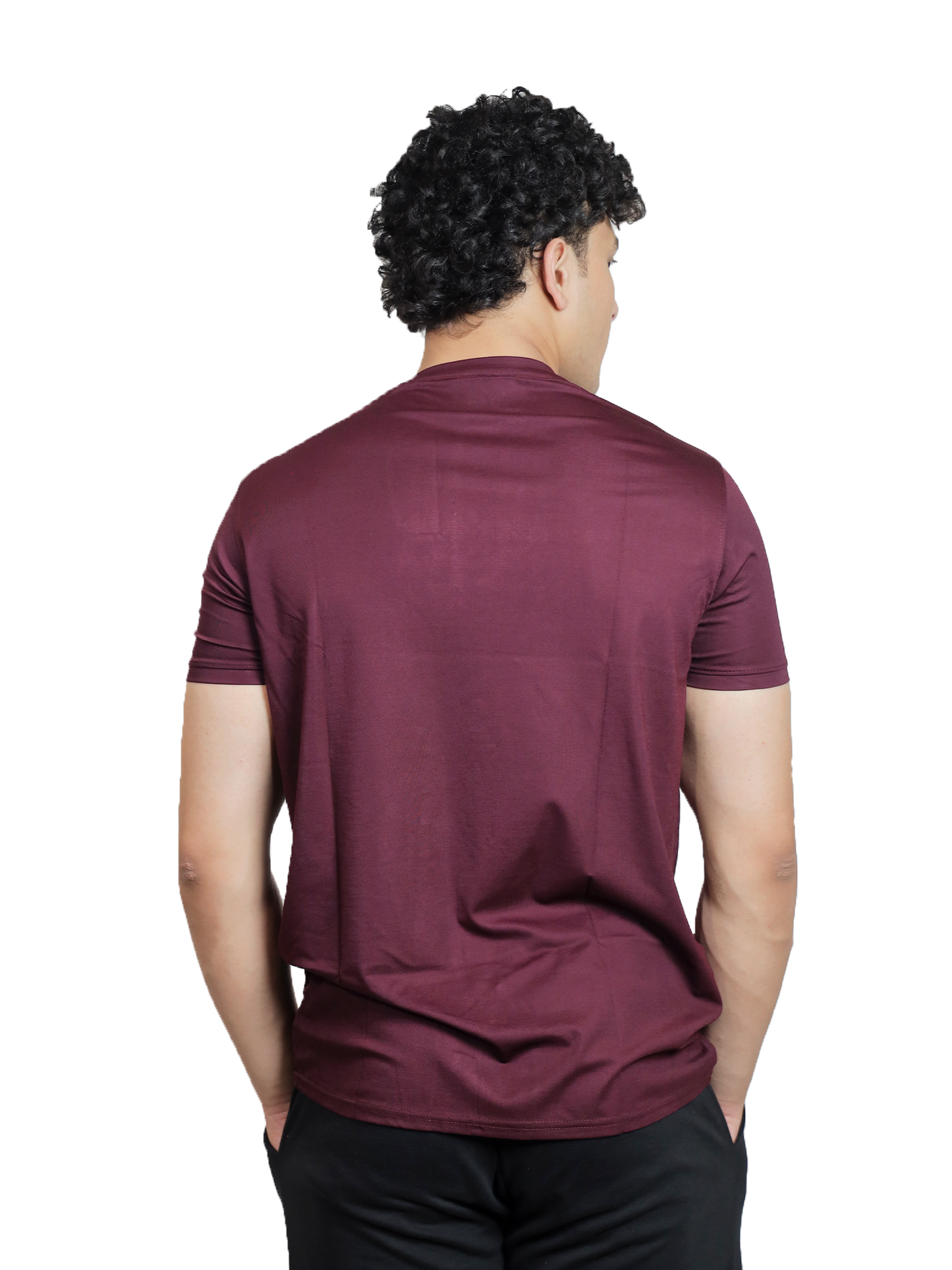 Burgundy Geometric Diamond Graphic Tee