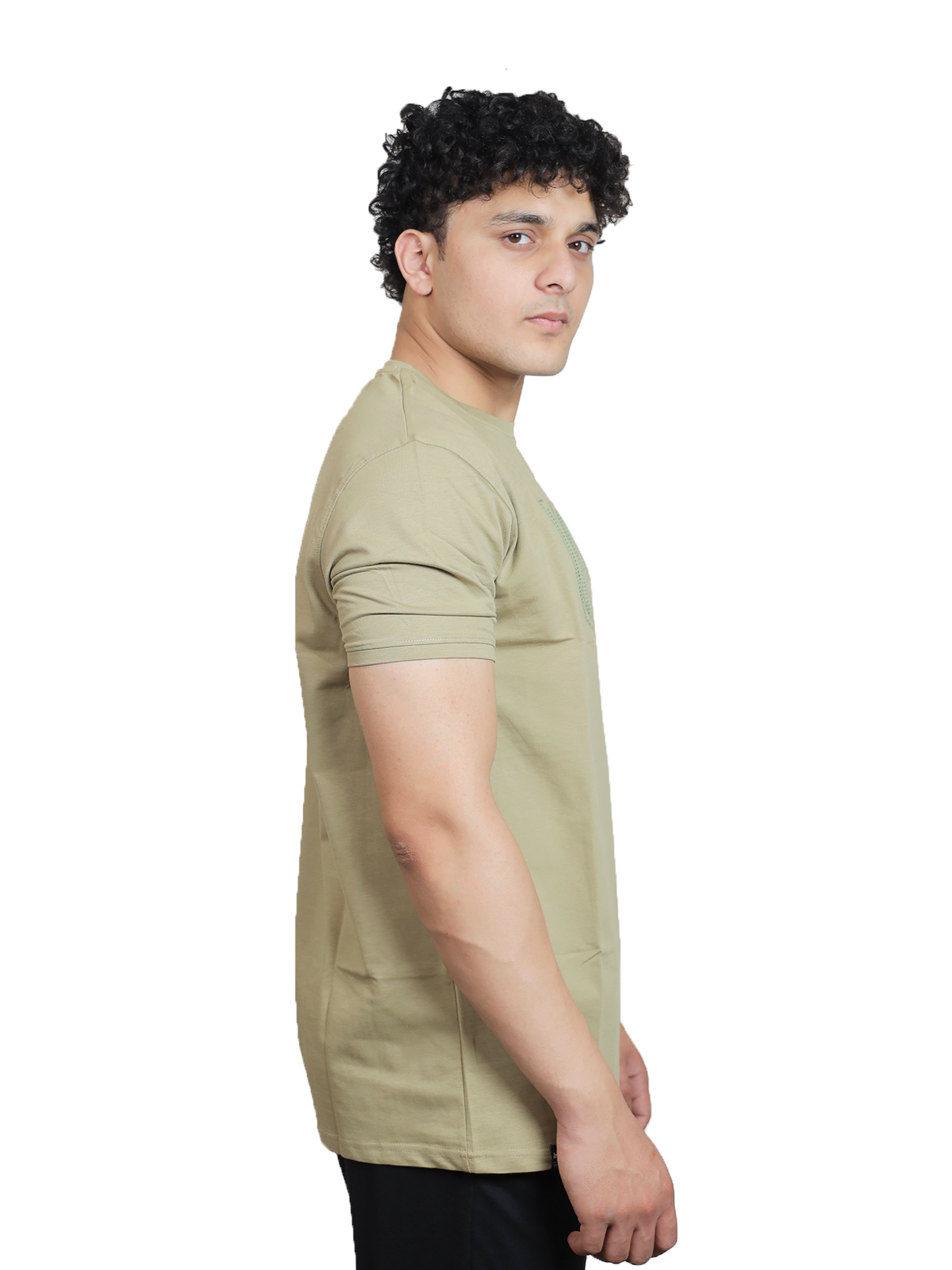 Khaki Self-Affirmation Outlined Graphic Tee
