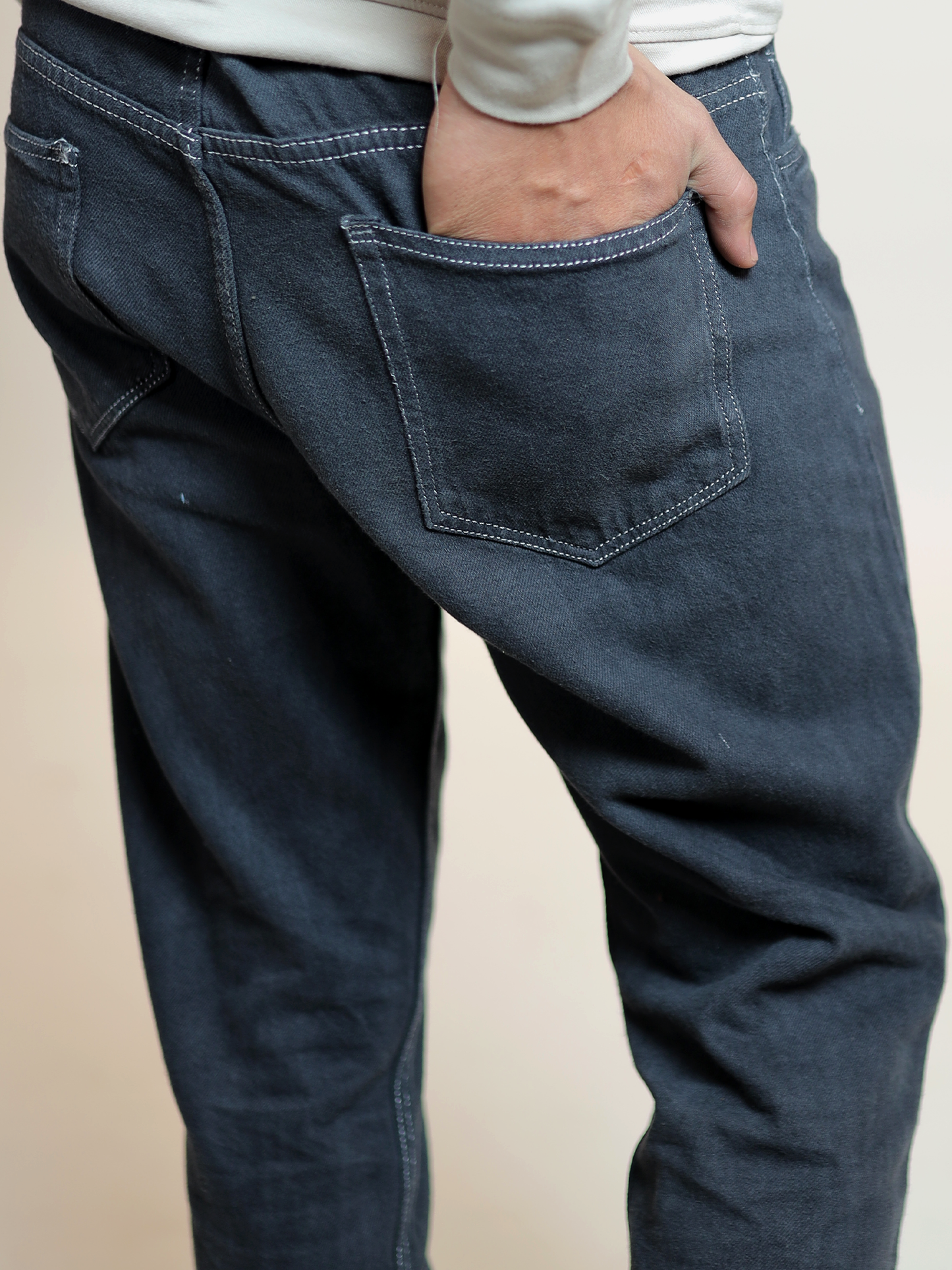 Dark navy classic straight-cut jeans
