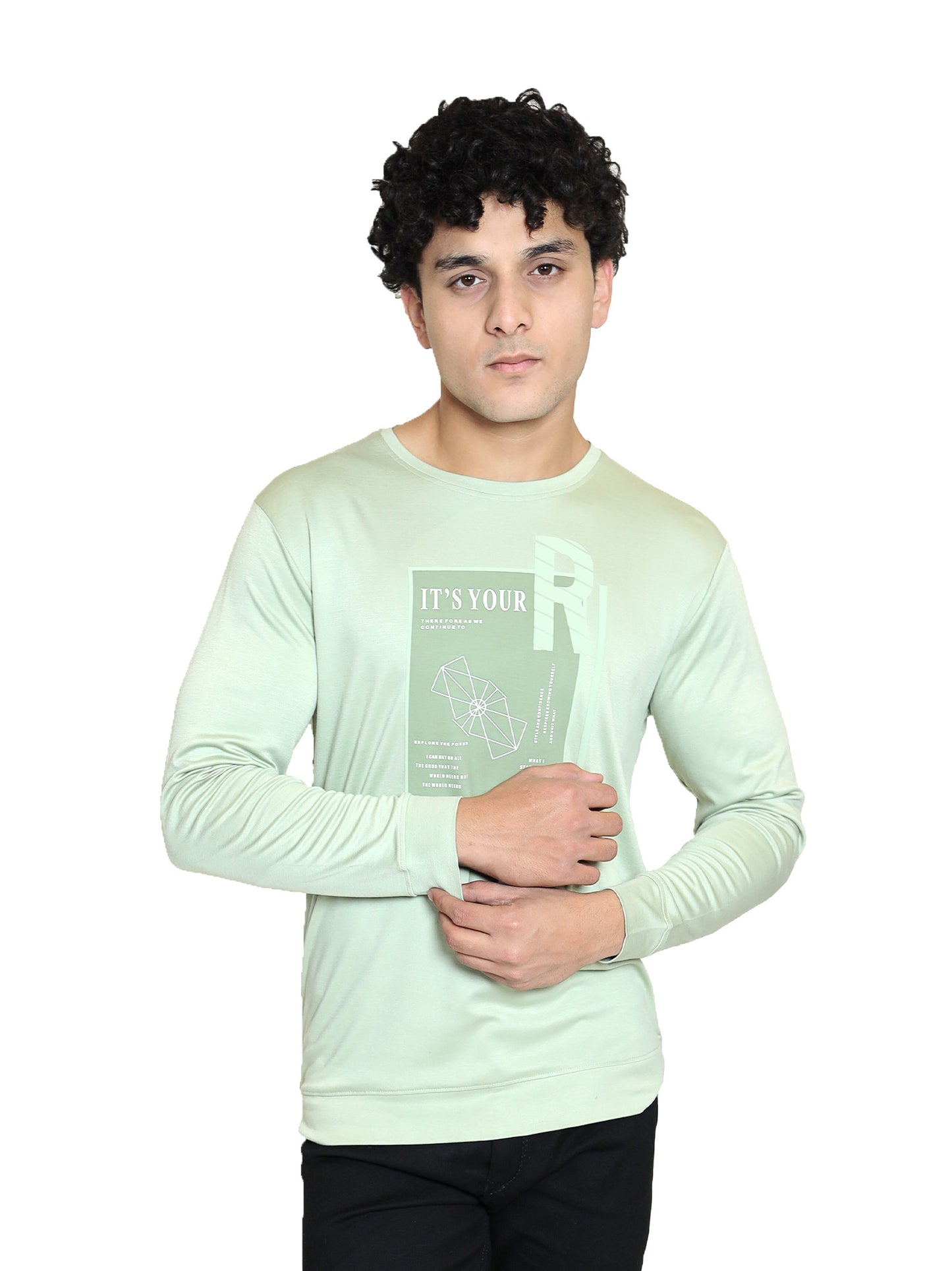 Mint Green Typography T-shirt