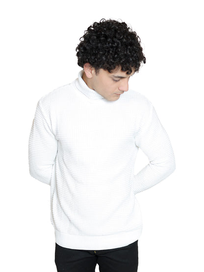 Classic White High Neck