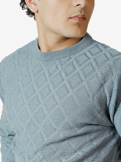 Glacier Geometric Wave Sweater