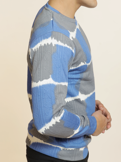 Electric Blue Wavy T-shirt
