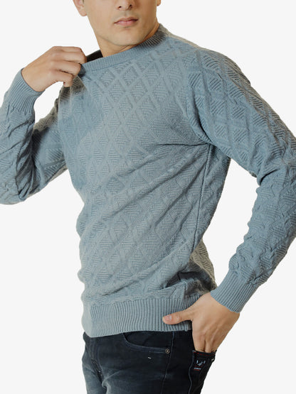 Glacier Geometric Wave Sweater