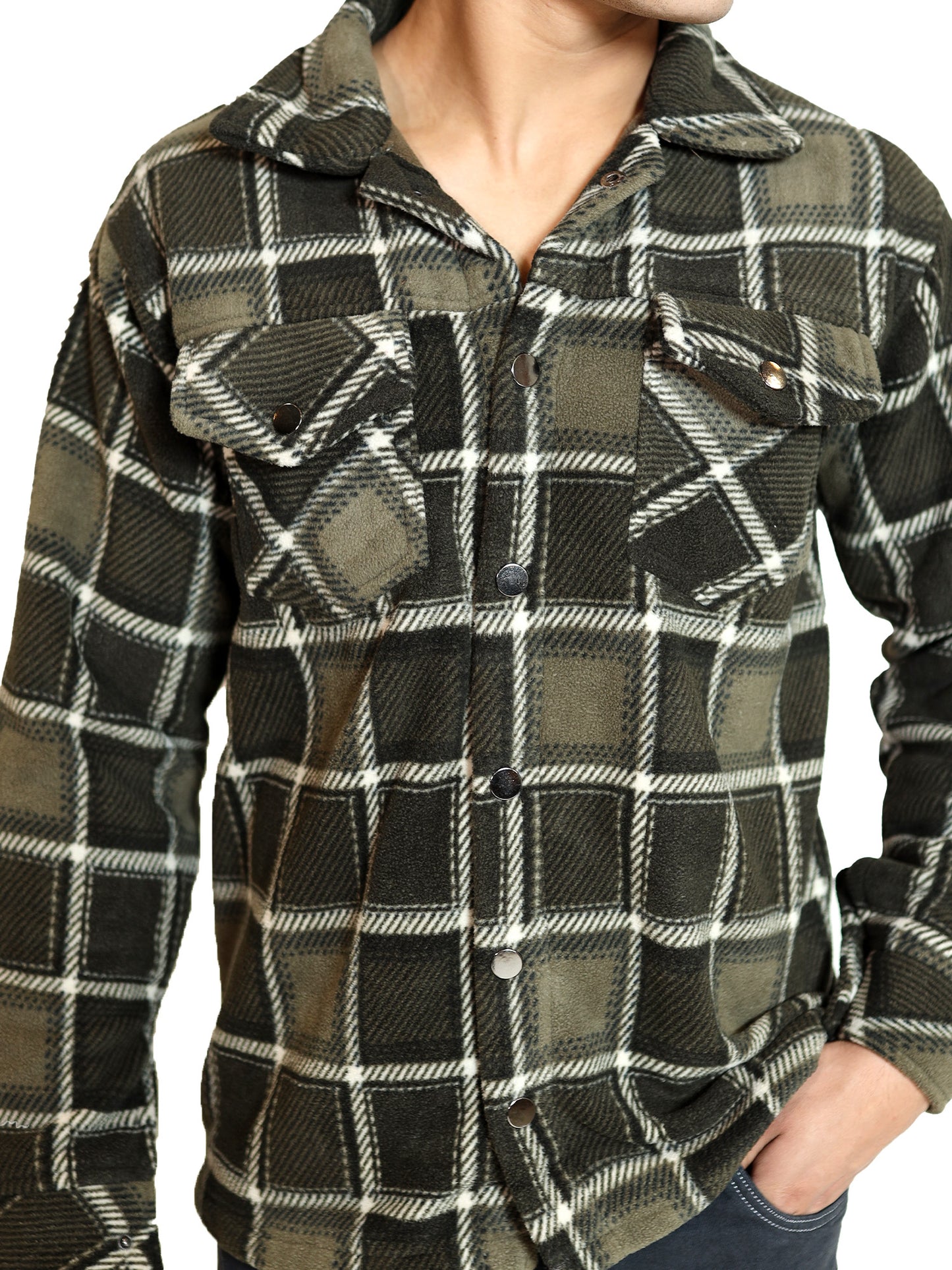 Classic Olive Plaid Shacket