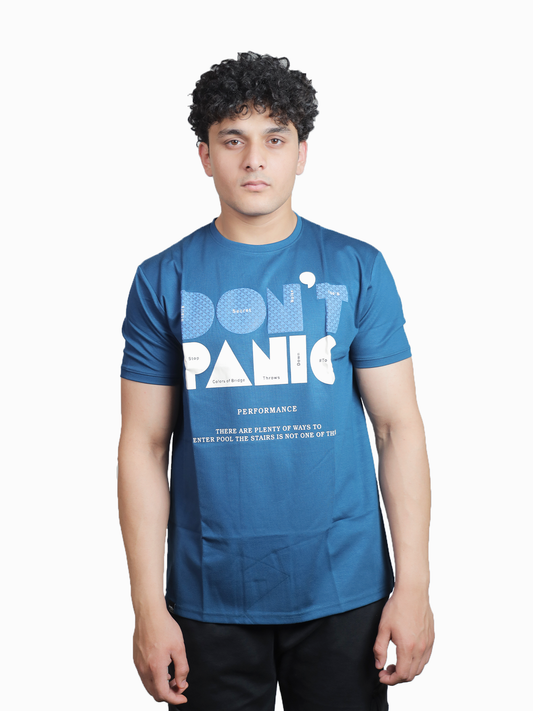 Ocean Blue Typography Warning Graphic Tee