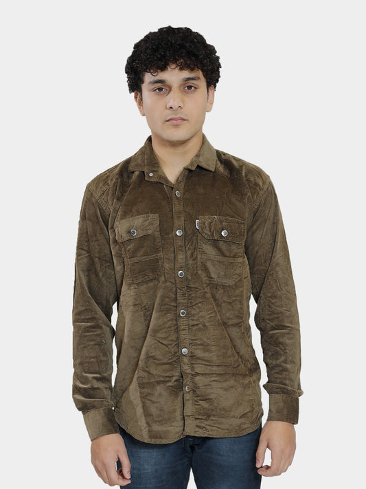 Woodland Brown Cord Shirt