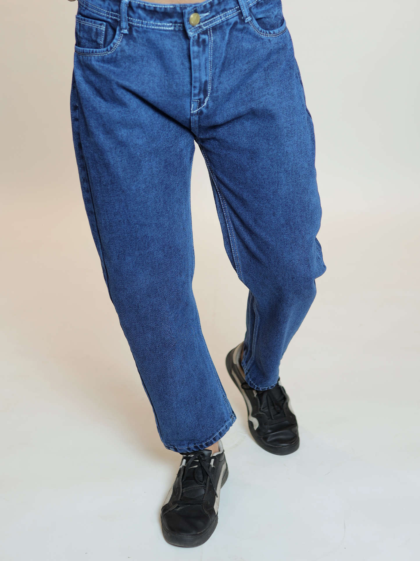 Classic blue durable denim jeans