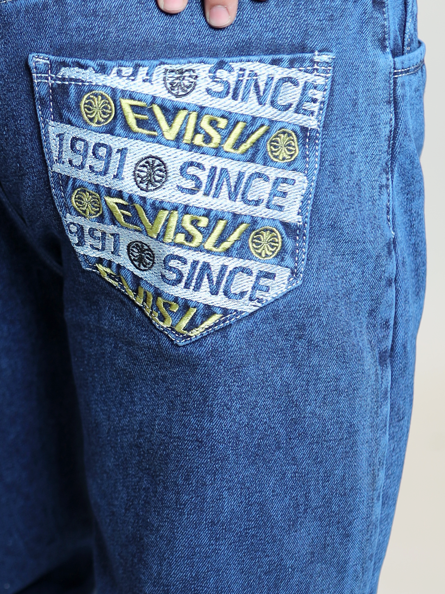 Classic blue durable denim jeans