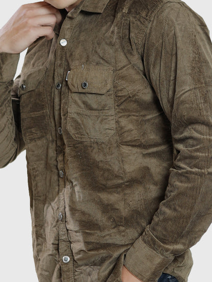 Woodland Brown Cord Shirt