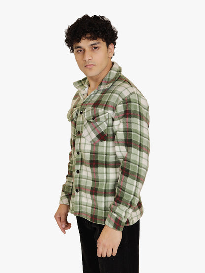 Olive Dune Plaid Shacket