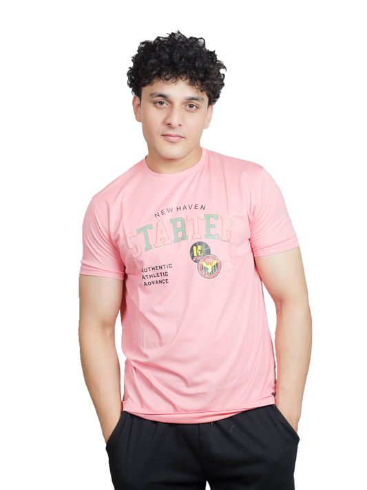 Blush Pink Varsity Heritage Emblem Graphic Tee