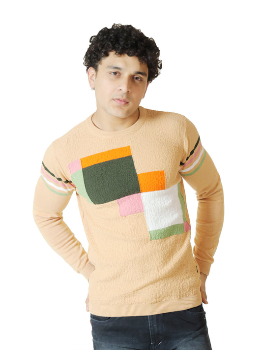 Pastel Puzzle Block Sweater