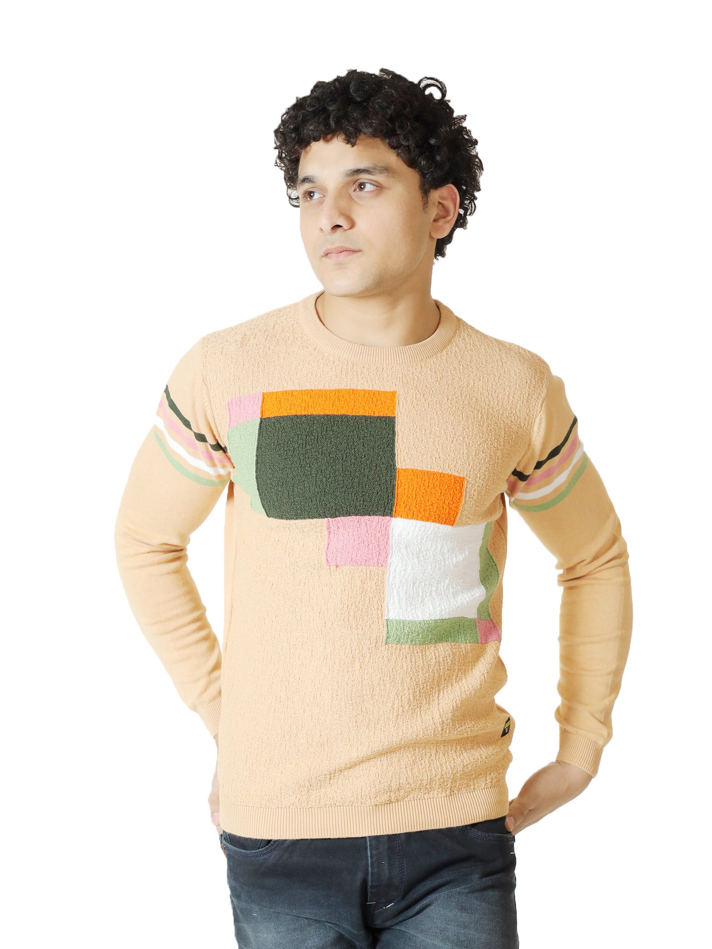 Pastel Puzzle Block Sweater