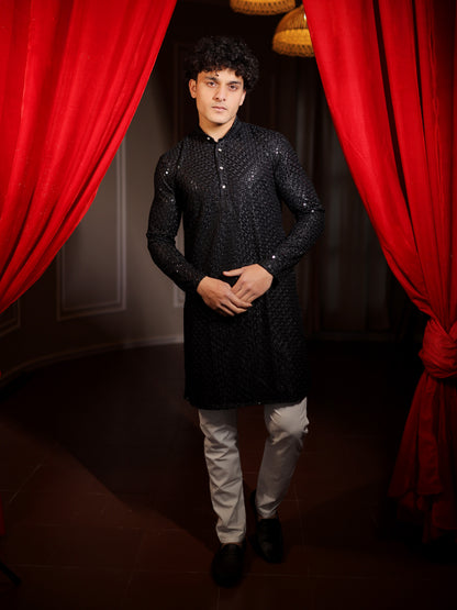 Raven Black Signature Collection Kurta Pajama