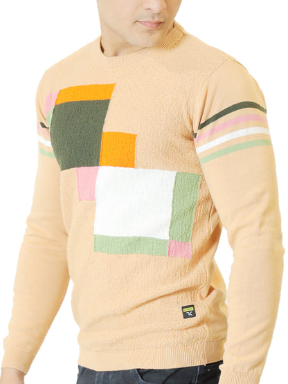 Pastel Puzzle Block Sweater