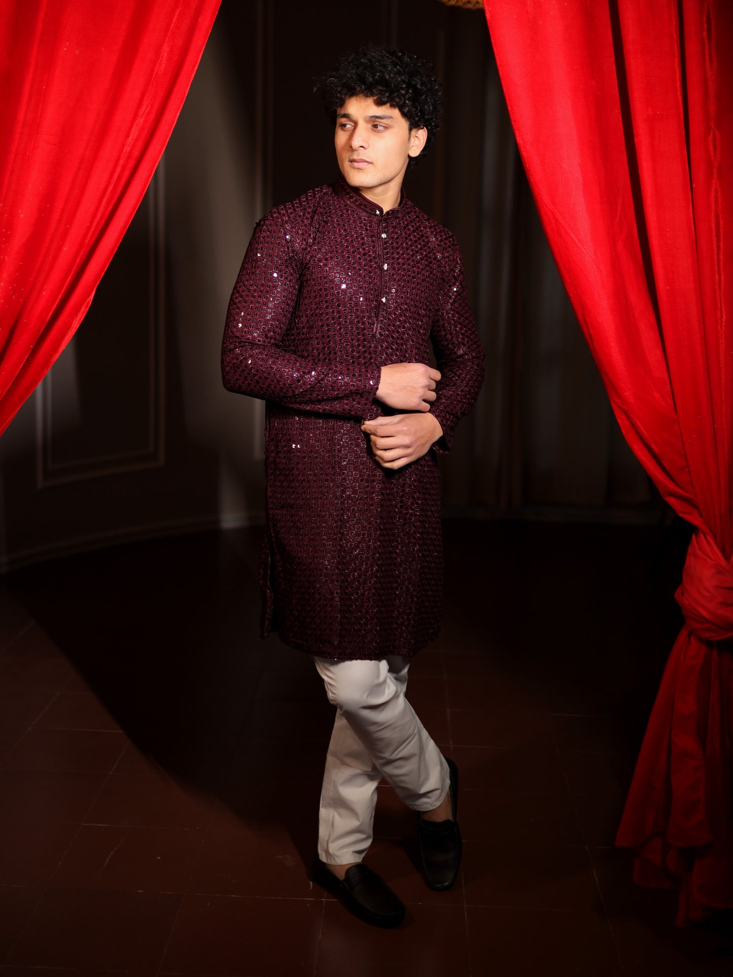 Plum Velvet Heritage Dynasty Kurta Pajama