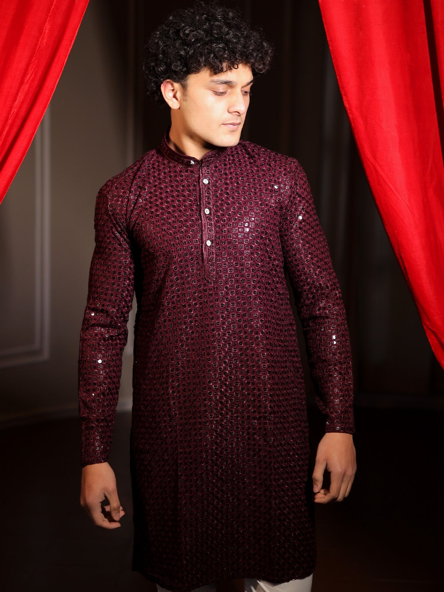 Plum Velvet Heritage Dynasty Kurta Pajama