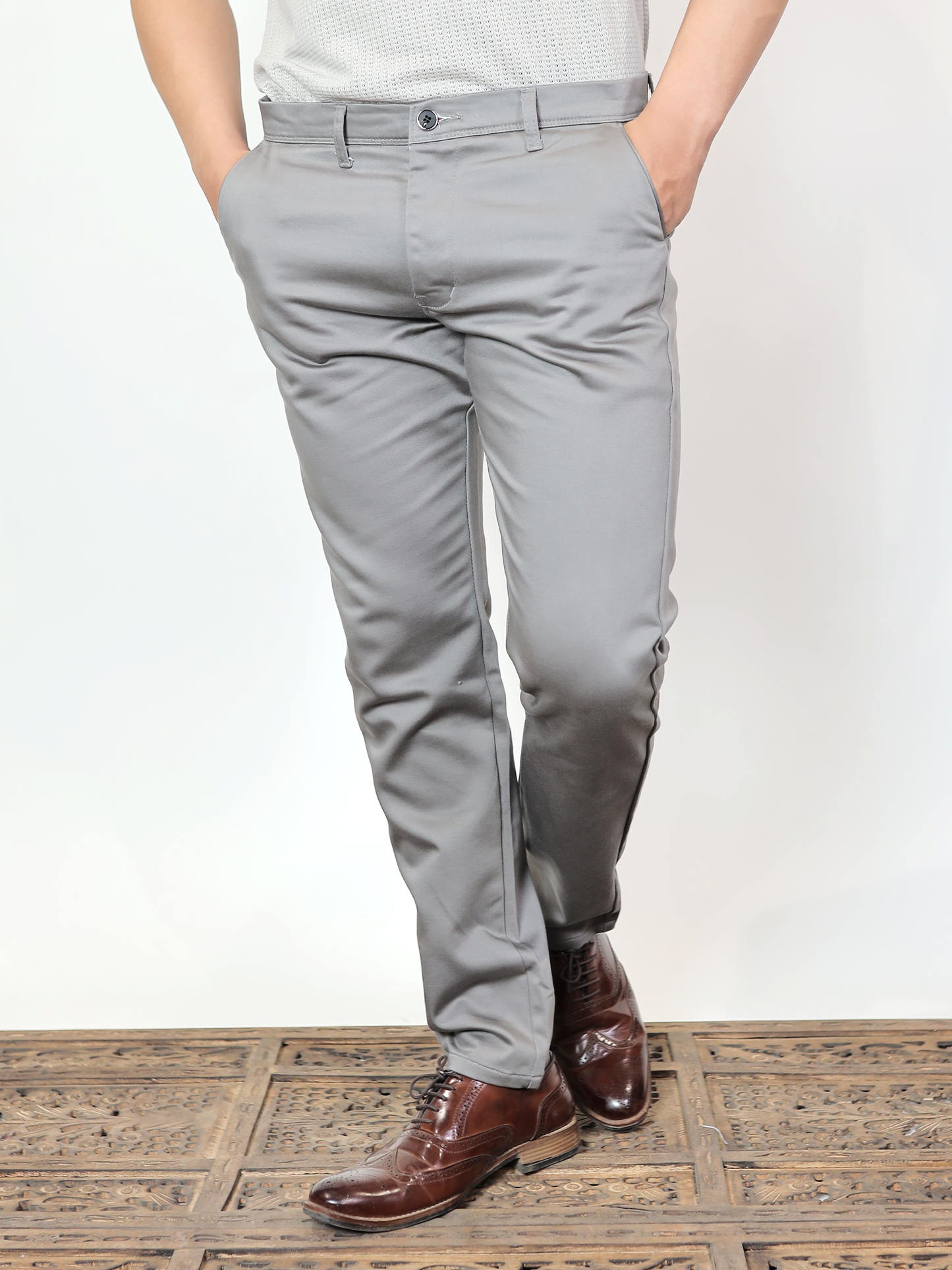Slate Horizon Slim-Fit Stretch Chino Pants