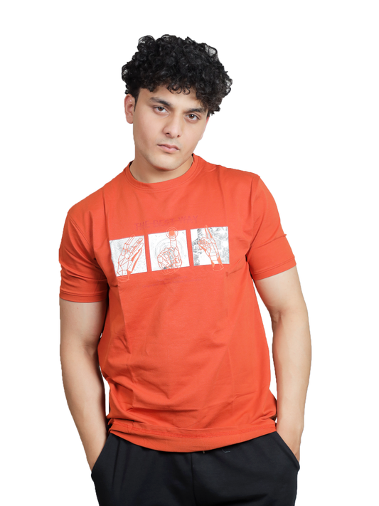 Rust Manual Motion Panel Graphic Tee