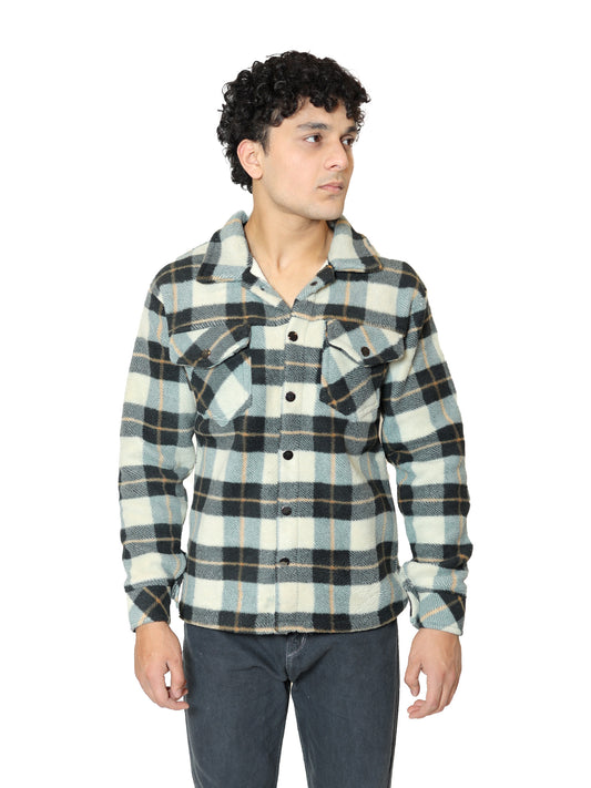 Sage Green Plaid Wool Shacket