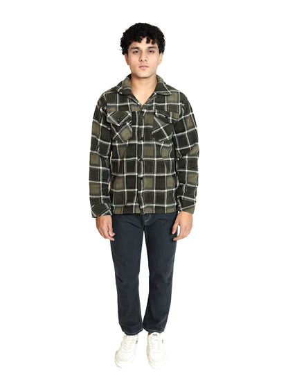 Classic Olive Plaid Shacket