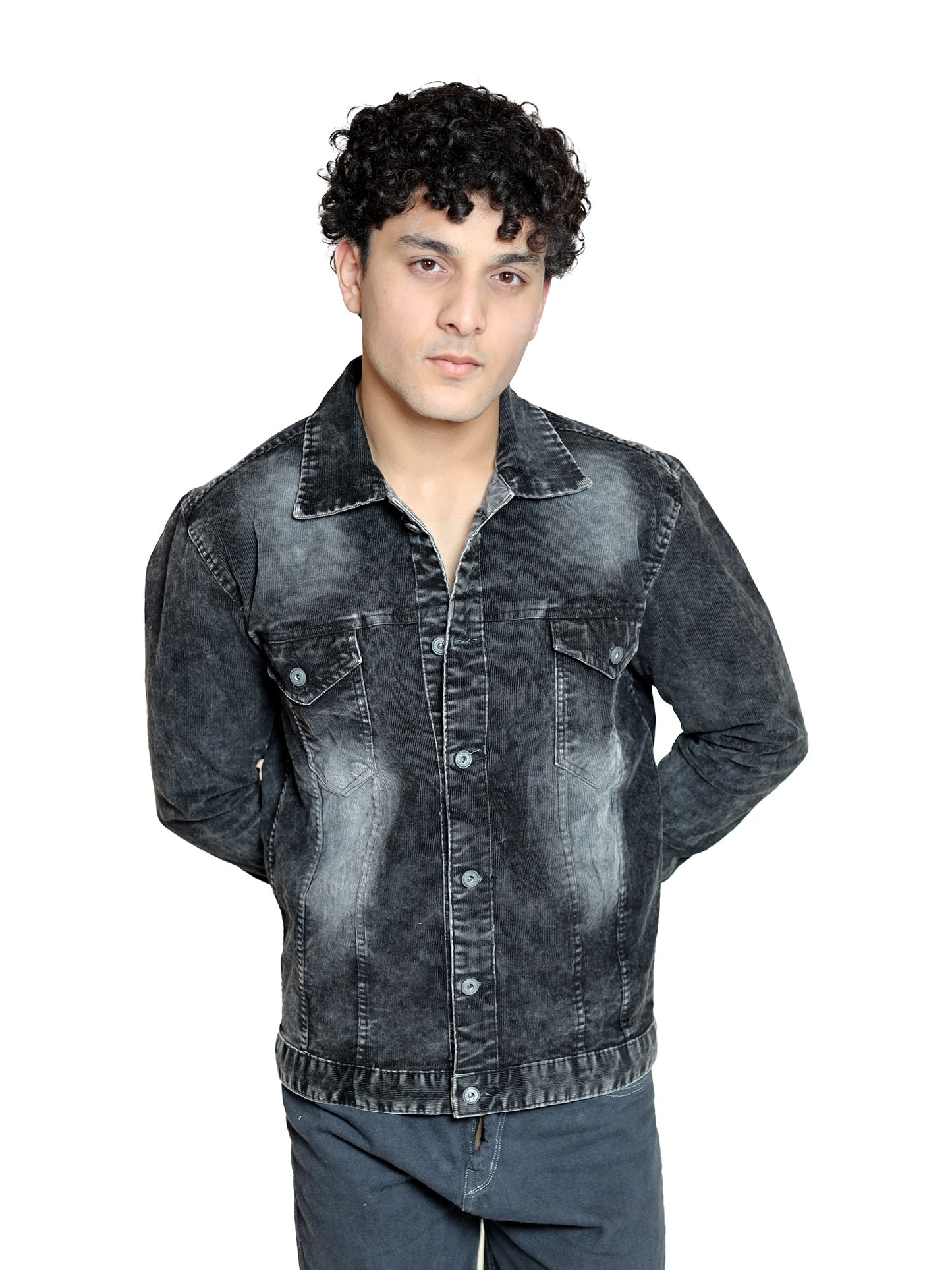 Charcoal Gray Denim Shacket