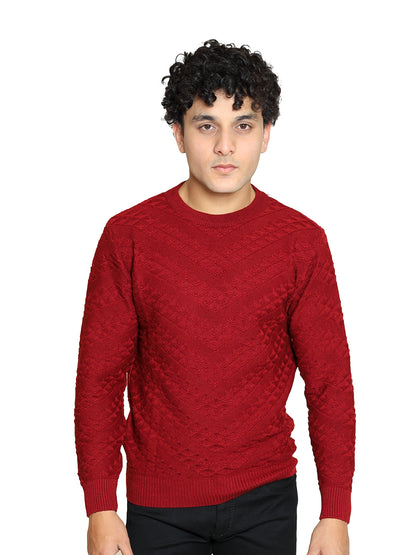 Crimson Cable Sweater