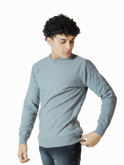 Glacier Geometric Wave Sweater