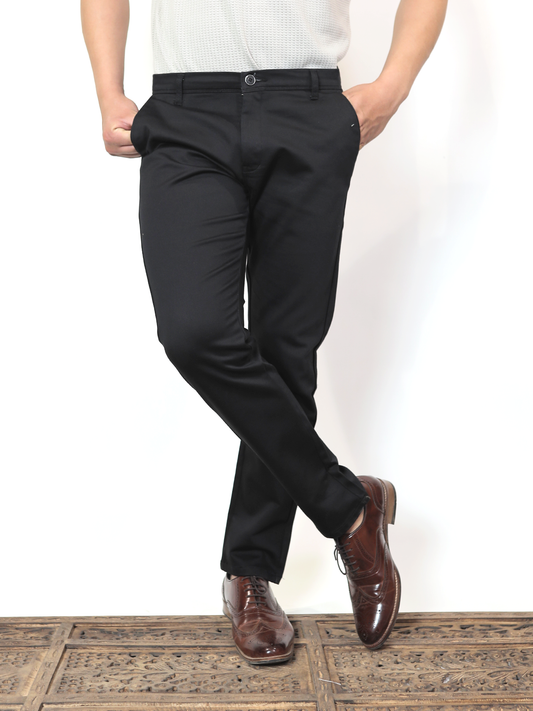 Midnight Executive Slim-Cut Pants