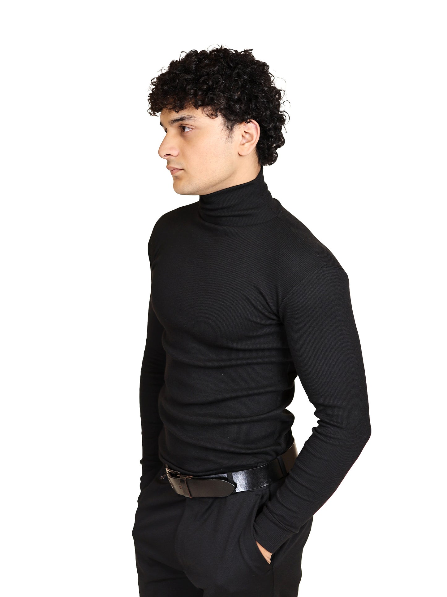 Regular Black High Neck