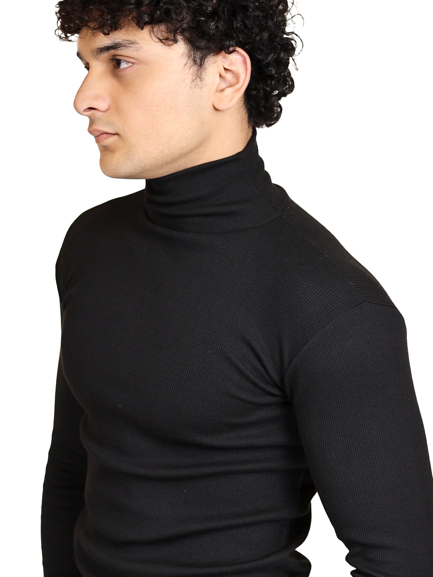 Regular Black High Neck